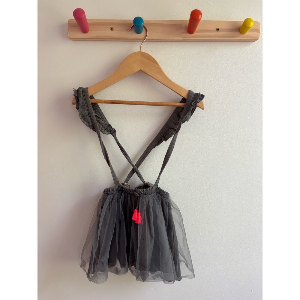 Zara Tutu Overall Skirt Gray 3-4 T